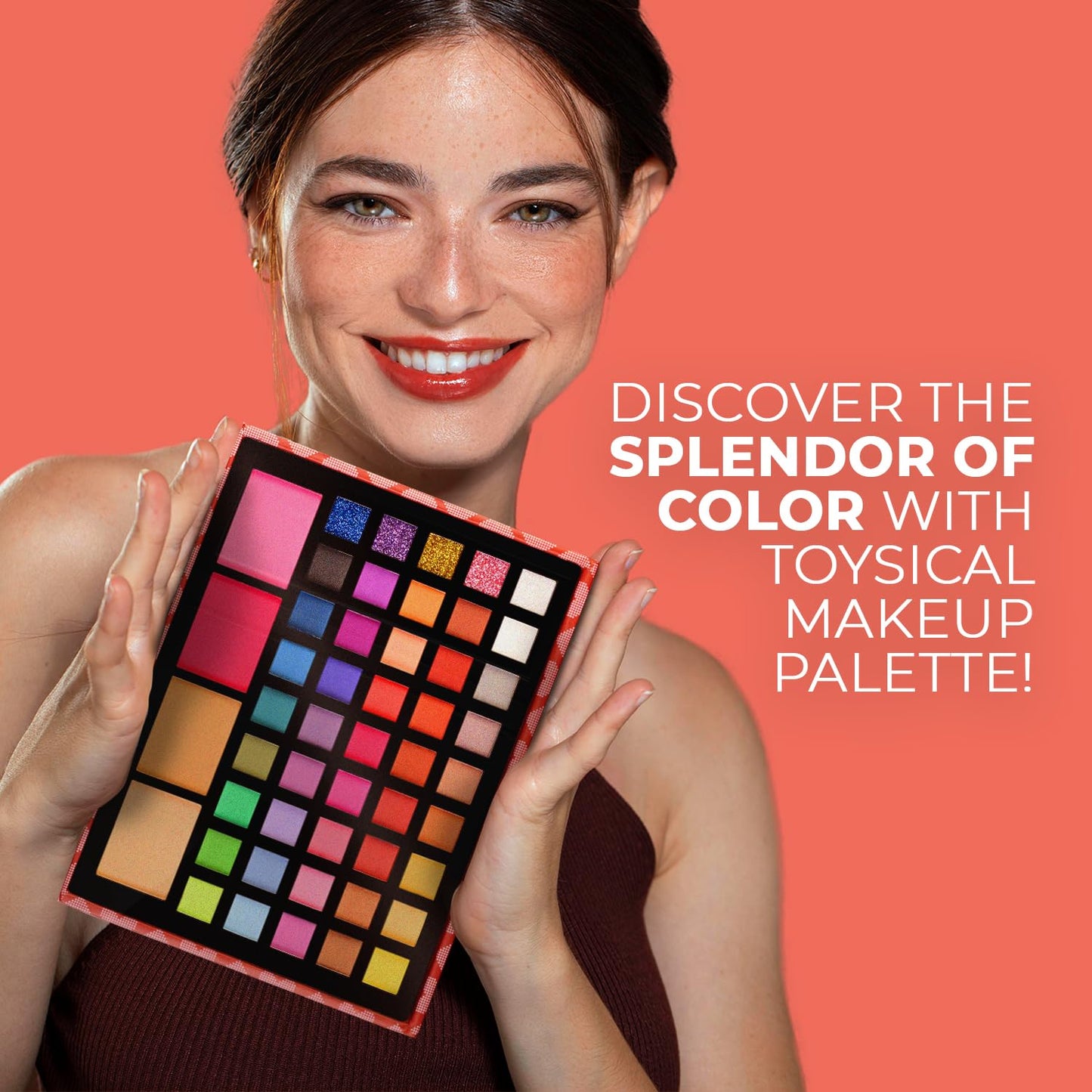 Toysical 2-Tier Makeup for Teens 10-12 - Kids Makeup Kit for Girl - Real, Washable, for Teen Girls or Women - Non Toxic Gift Set 86 Colors Full Starter Kit for Teenagers