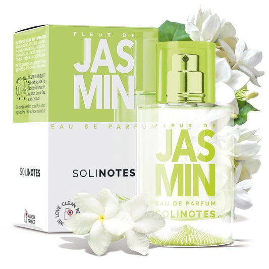 Solinotes Jasmine Flower Perfume for Women & Men, 1.7 Fl Oz/ 50 ML Eau De Parfum, Delicate Floral and Soothing Scent with Premium Ingredients - Clean Perfume, Cruelty Free, Vegan, Made in France