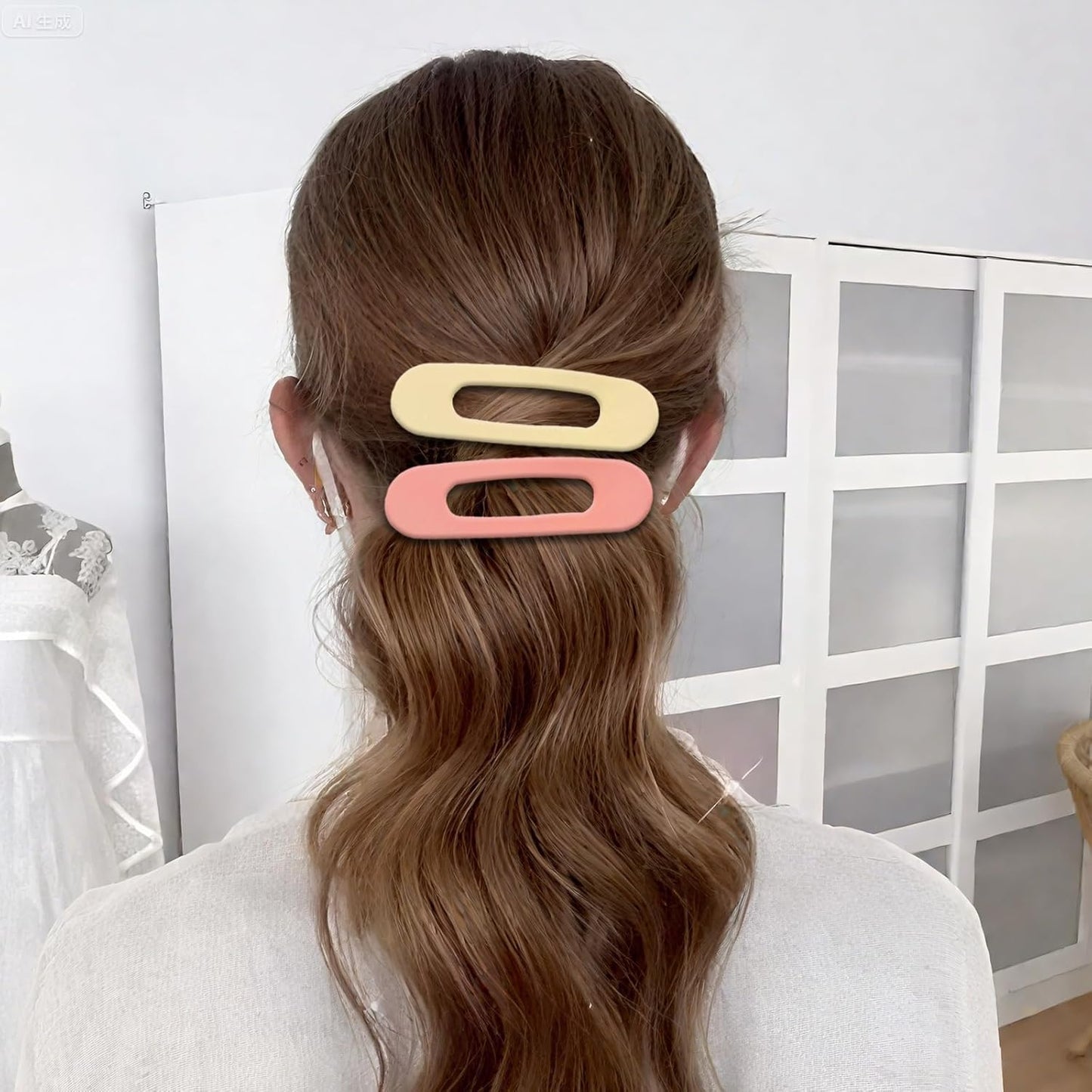 8 PCS Flat Hair Clips for Women French Large Flat Claw Clip for Thick Thin Hair (Color)