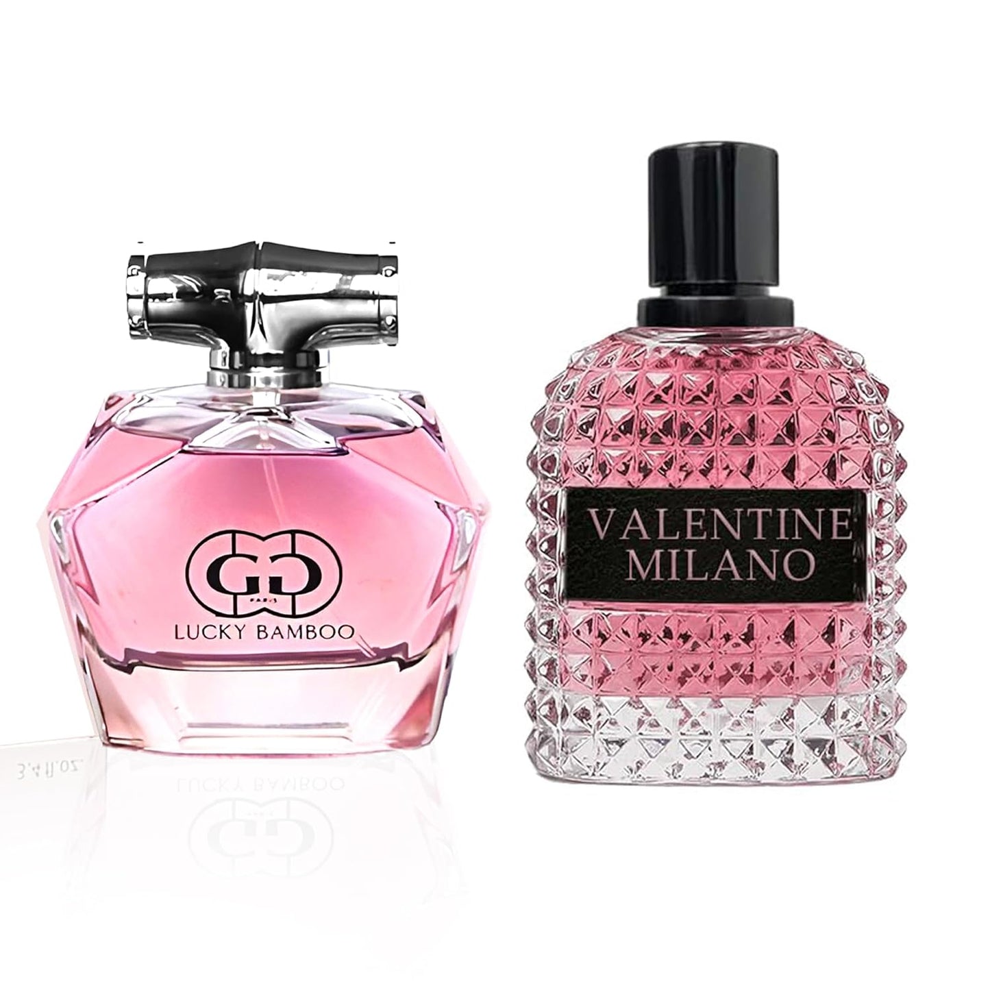 Women's Perfume Combo Set Milano Women&Lucky Bamboo Floral Fruity Fragrance Eau De Parfum Elegant 100ml Bottle Natural Spray Each for Daily Used