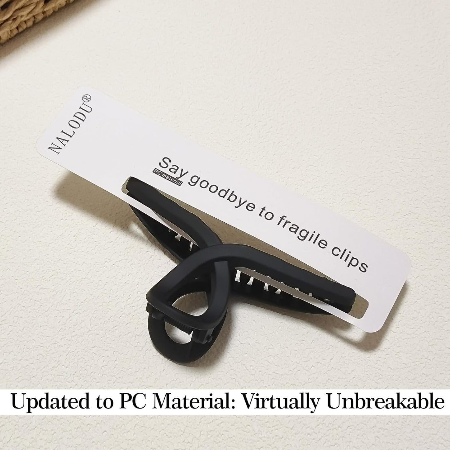 Hair Claw Clips Large 4.3 Inch No Slip Big Matte Jaw Butterfly Clip Clamp 4 Colors for Thin Fine Thick Hair Women, 4 Pack