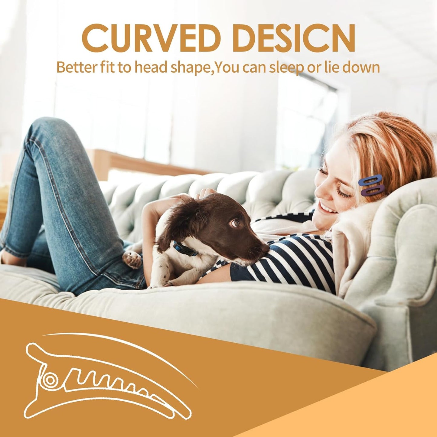 Small Flat Hair Clips for Women Lay Down Clips for Thin Hair Accessories 2.16 Inch 6pack