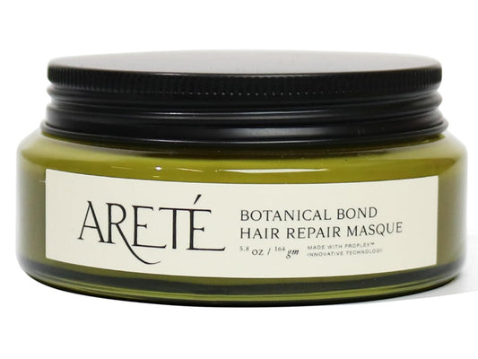 ARETÉ Botanical Bond Hair Repair Masque, Plant‑Derived PROPLEX Repair Treatment Hair Mask with Quinoa, Olive, Buriti & Sweet Basil for Strength, Shine & Frizz Control, 5.8 oz