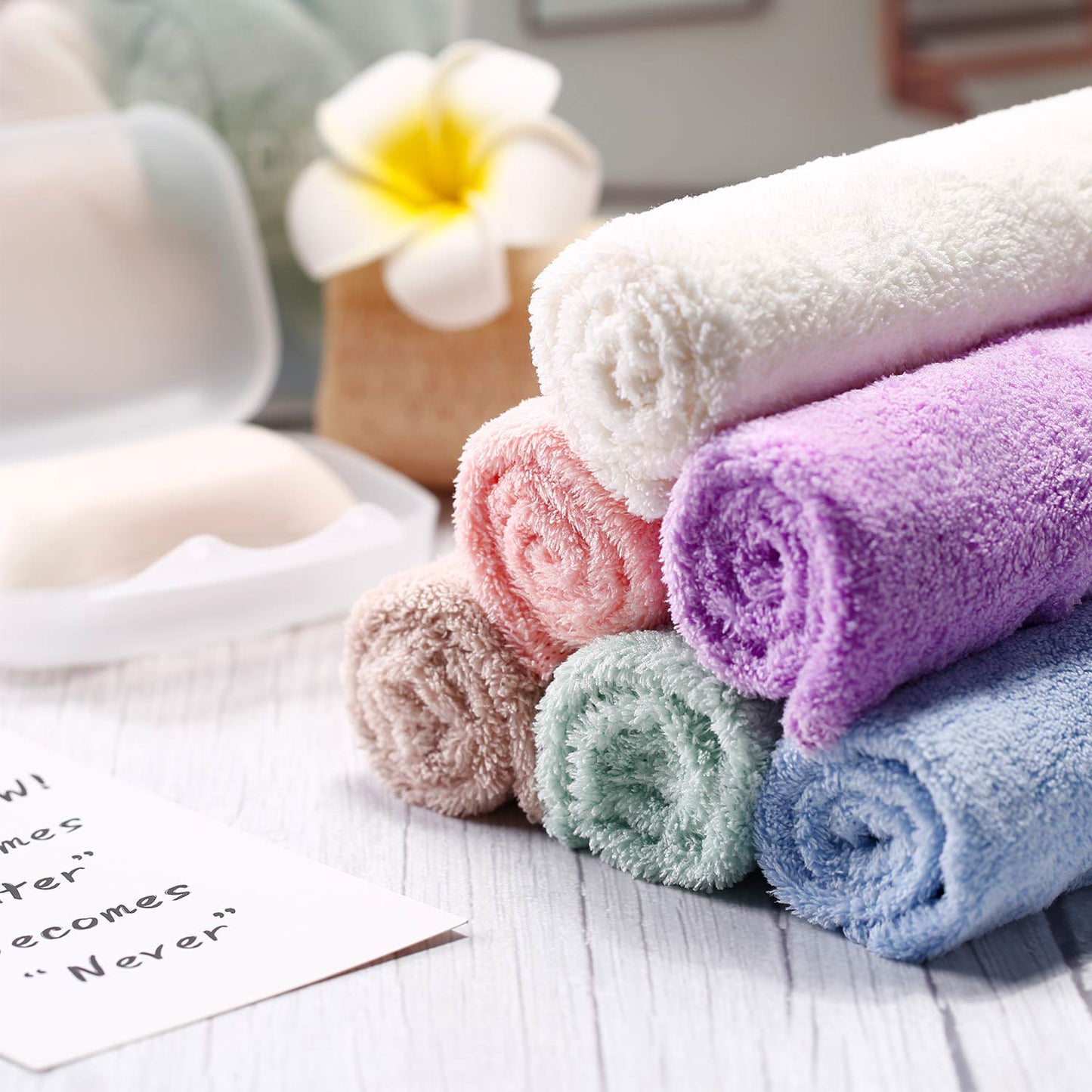 Syhood 12 Pieces Face Wash Cloth 12 x 12 in Makeup Remover Cloths Towel Coral Velvet Facial Microfiber Soft Fast Drying Facial Cleansing Towel for Face(Assorted Color)