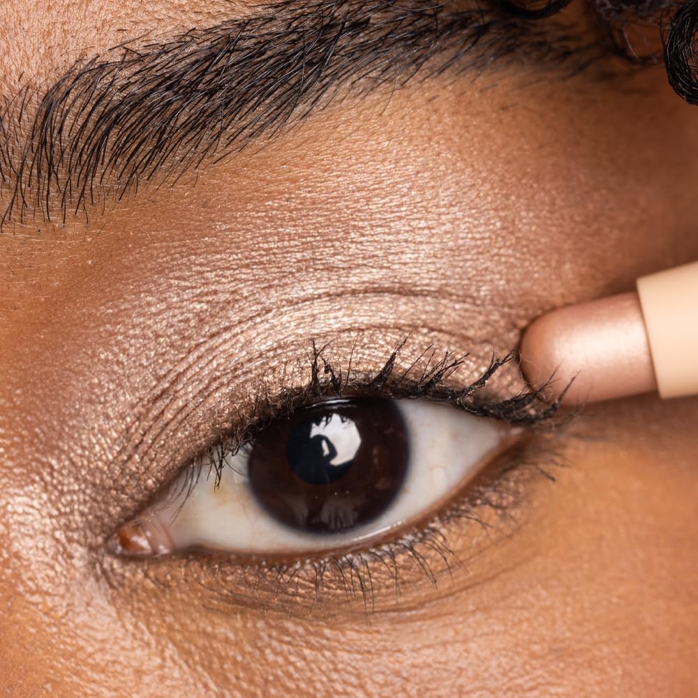 Palladio Waterproof Eyeshadow Stick with Blending Sponge, Long Lasting & Effortless Application, Smudge Free & Crease Proof Formula, Matte & Shimmer Shades, Buildable Eye Shadow (Champagne Shimmer)