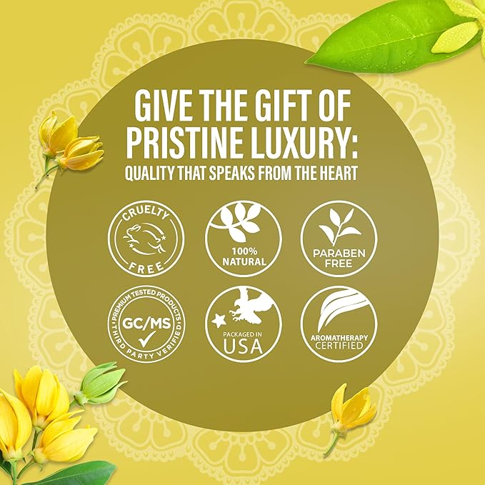 GuruNanda Ylang Ylang Essential Oil (10ml Each) - 100% Pure, Natural and Undiluted Diffuser Oil for Aromatherapy, Massages & DIY Recipes - 2 Pack