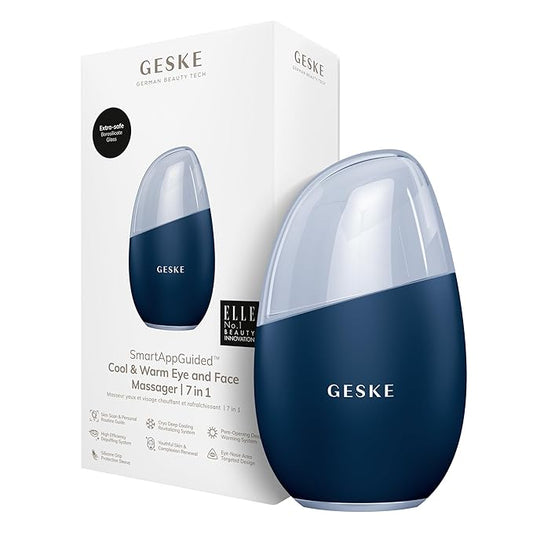 SmartAppGuided™ Cool & Warm Eye & Face Massager | 7 in 1 | Multi Massager | Face & Neck | Battery-free Cooling & Warming | Firms, Relaxes & De-Puffs Skin | Eye-Nose Area Targeted Design