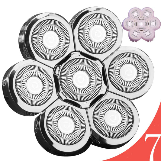Universal 7 Blades Head Shaver Replacement Heads Compatible with Wyklaus SHPAVVER shaver Many Main Brands Electric Shaver Razor Bald Men Head Shaver Blades