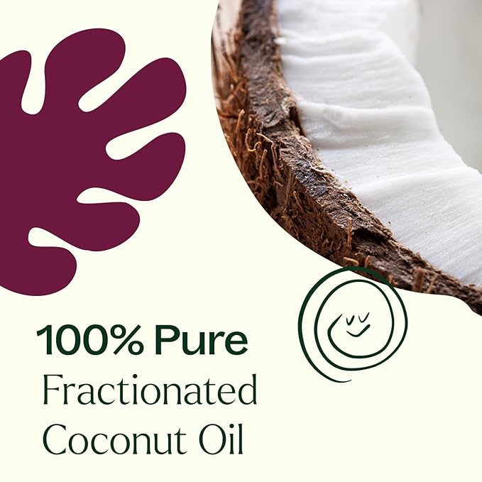 Plant Therapy Fractionated Coconut Oil for Skin, Hair, Body, Diluted Essential Oils, 100% Pure, Natural Moisturizer, Massage & Aromatherapy Liquid Carrier Oil 2 oz