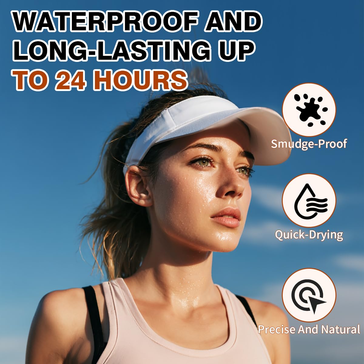 Microblading Eyebrow Pencil for Women - Waterproof Eyebrow Pen with 2-Fork-Tip Eye Brow Pen Create Natural Hair-Like Brows, Brow Pencil for Perfect Eyebrows Makeup Last All-Day, Black