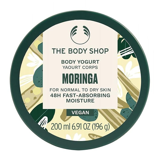 The Body Shop Moringa Body Yogurt – Instantly Absorbing Hydration from Head to Toe – For Normal to Dry Skin – Vegan – 6.91 oz