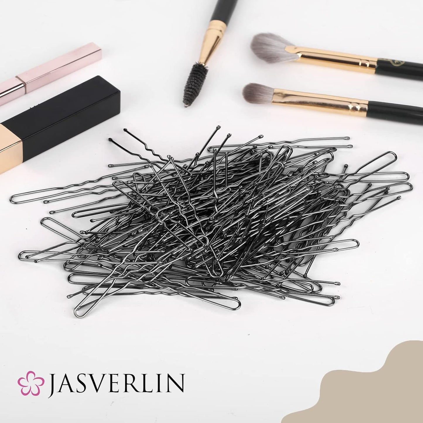 U Shaped Bobby Pins for Thick Bun Hairstyle, Ballet Hairpins for Women Girl Large Bunheads 2.4in 100pcs (Black)