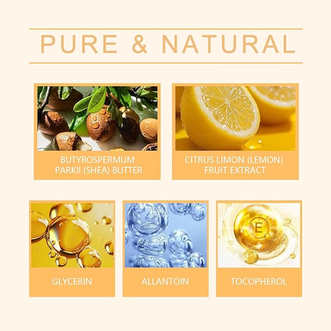 Whipped Shea Butter, 3.53 Oz Multifunctional Shea Butter Lotion for Extremely Dry Skin Body Butter for Women African Shea Butter Body Butter & Hair Butter