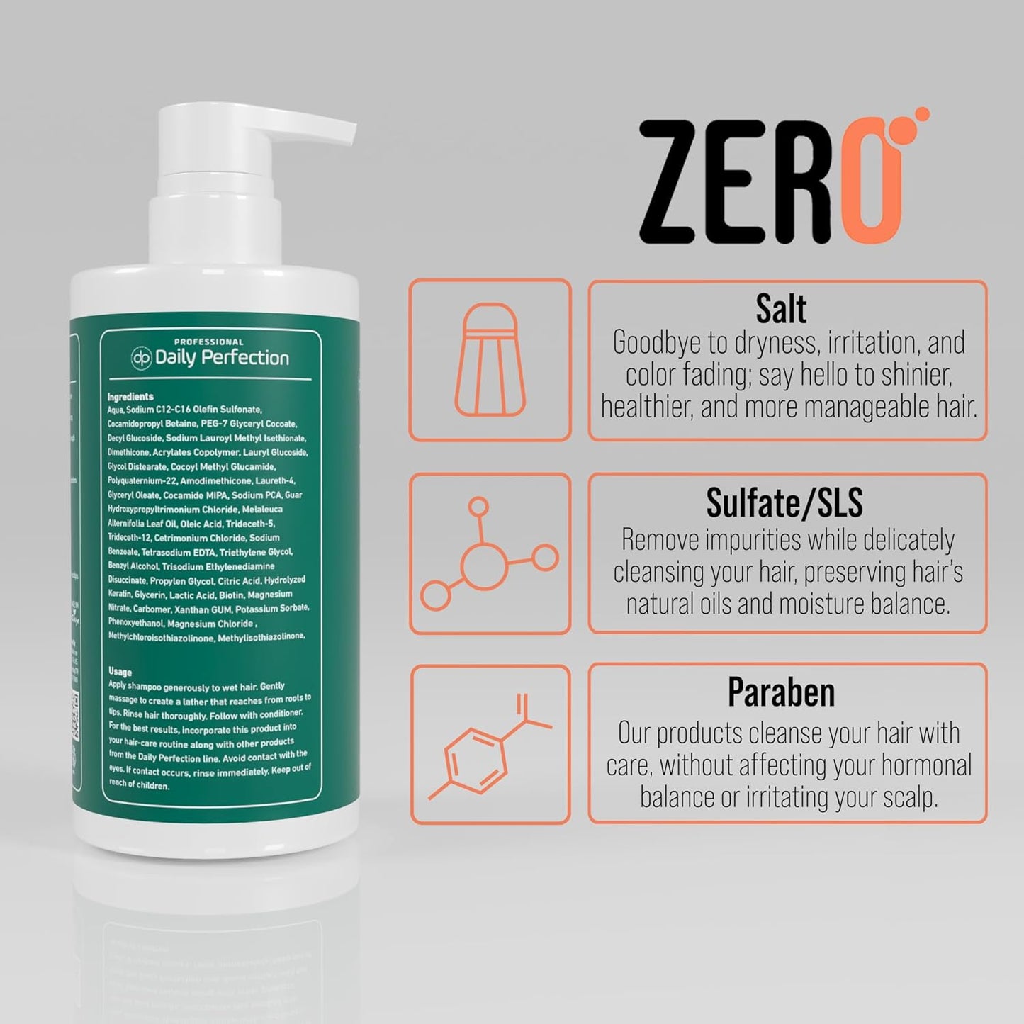 (dp) Tea Tree Shampoo – Hydrate & Soothe Dry Scalp and Hair – Clean + Salon-Grade Formula with Biotin & Keratin