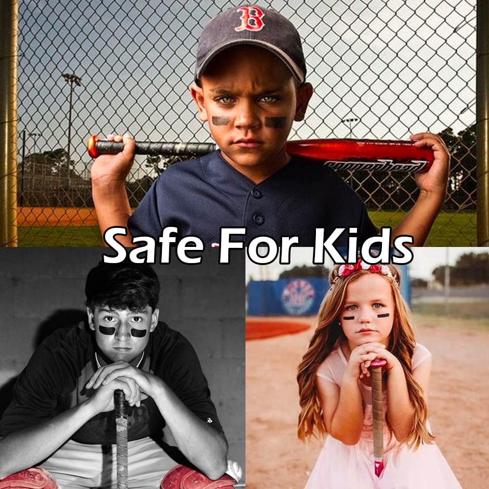 Kaely 3Pcs Face Paint Stick, Baseball Football Softball Eye Black Stick for Outdoor Sports, Black Brown Green Camo Face Body Paint Kit, Easy to Color, Halloween Birthday Party Clown Makeup Sets