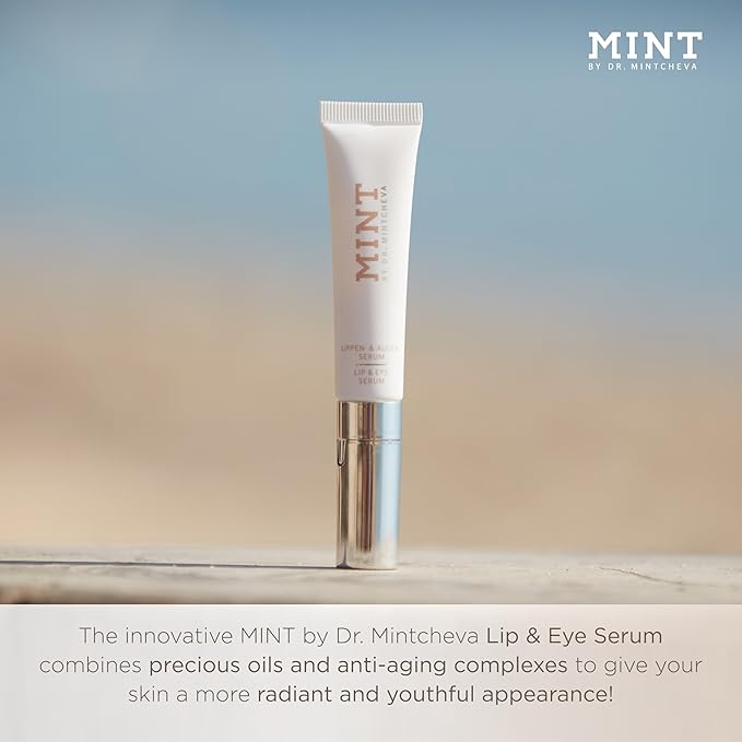 MINT Lip & Eye Serum (15 ml) – Anti-Aging Treatment with Jambú Extract, Betaine & Vitamin E – 96% Natural Ingredients – Vegan