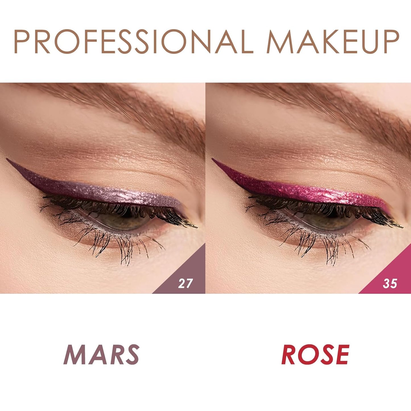 FOCALLURE 2PCS Cream Eyeshadow Stick Sets,Matte and Shimmer Eye Brightener, High Pigmented Crease-proof Pencil,Long Lasting Eye Shadow Highlighter Makeup,Smoky-Blossom