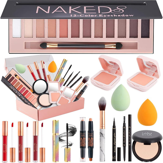 Makeup Kit for Women Full Kit,Professional Makeup Set,Includes 12 Colors Eyeshadow Palette And multiple cosmetics,Makeup Gift Set for Women