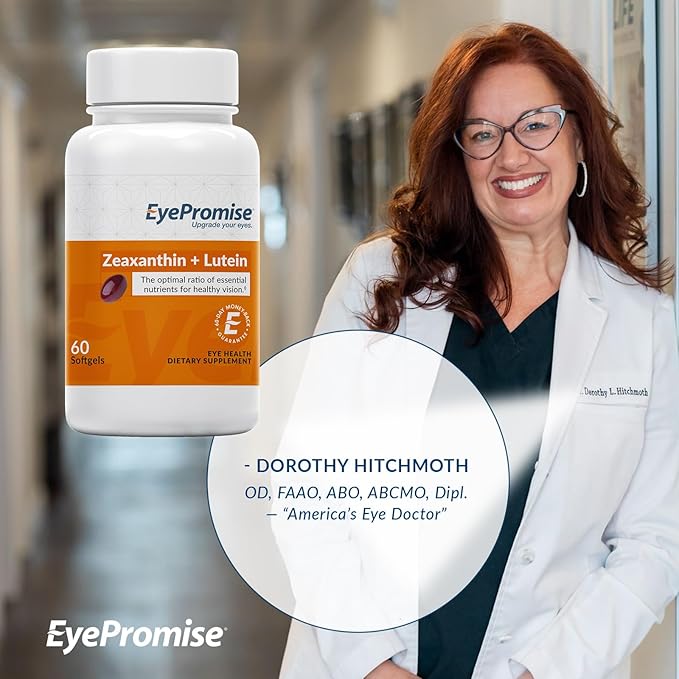 EyePromise Zeaxanthin + Lutein Eye Vitamin - 180 Softgels Capsules Made with Natural Ingredients for Diets Including Gluten Free and Vegetarian (3-Month Supply (180 softgels))