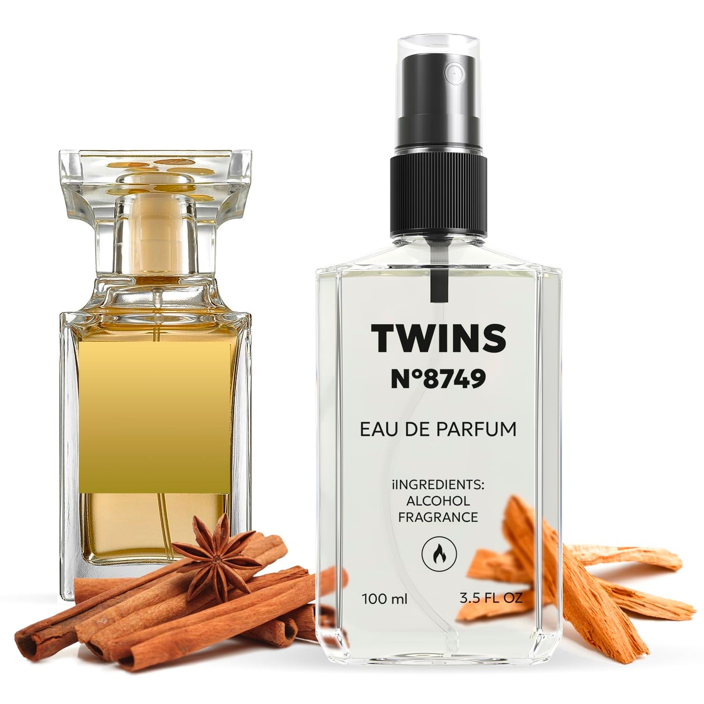TWINS Impression of Santal Blush | Unisex Perfume for Women and Men Eau de Parfum | No.8749 | 3.4 Fl Oz / 100 ml