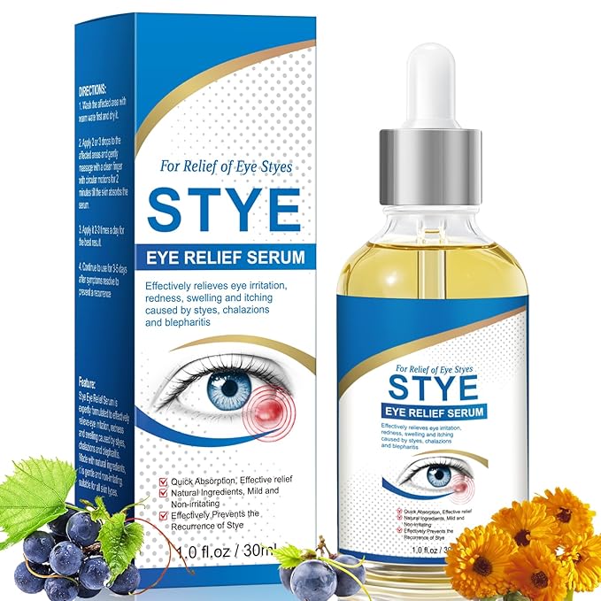 Stye Eye Treatment, Natural Stye Relief Serum for Styes, Chalazions and Blepharitis, Quickly Relieves Eye Irritation and Restores Healthier Skin