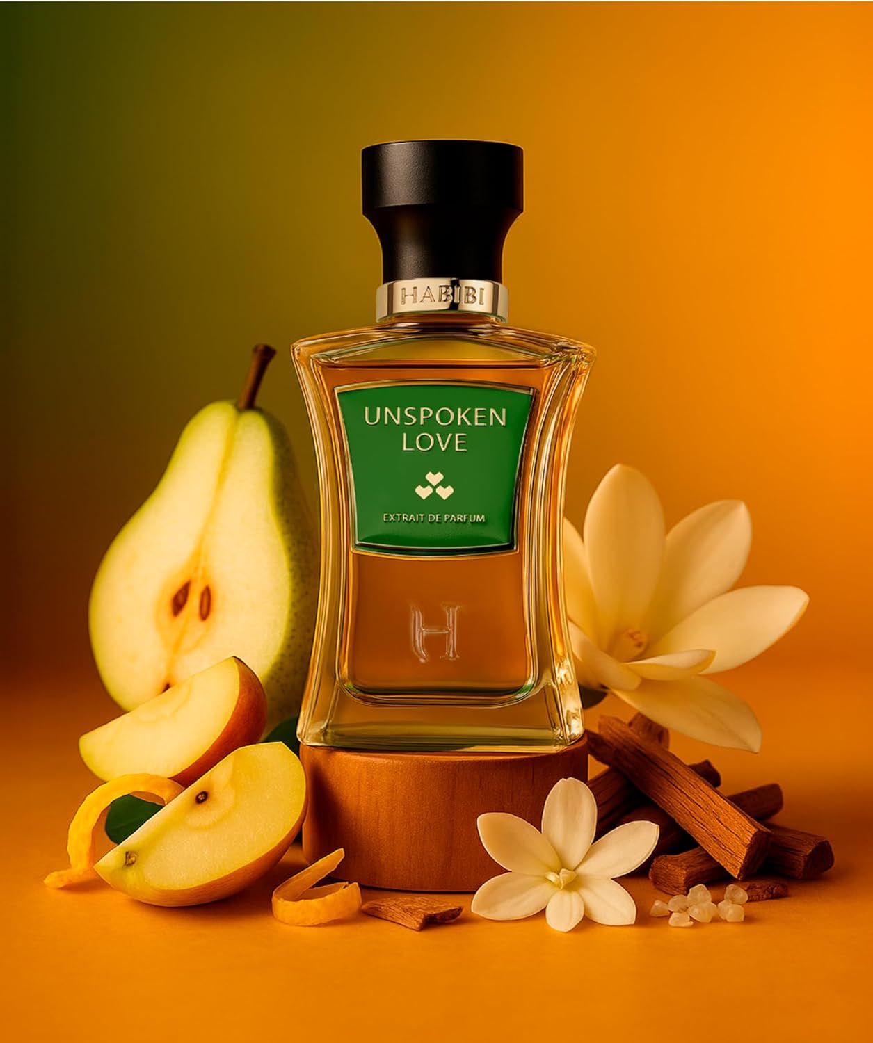 H HABIBI Unspoken Love Long-Lasting Arabian Perfumes for Women, Eau de Parfum for Women (2.5 Oz) Floral & Woody Perfume with Pear, Magnolia, Jasmine, Rose, Sandalwood & Musk