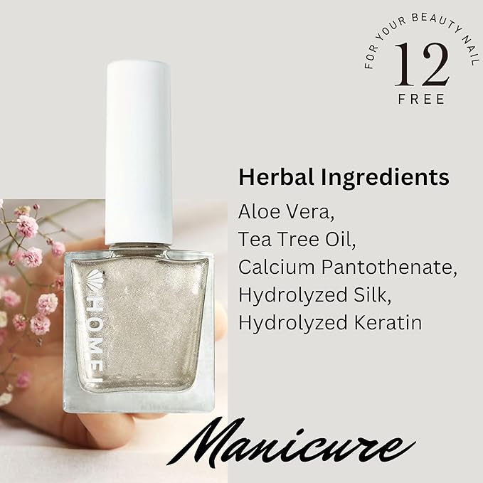 Nail Strengthener from Japan, Nail Hardener with Aloe Vera, Tea Tree Oil & Keratin for Healthy 5-in-1 Nail Solution Including Base Coat, Nail Color, Hardener, Top Coat & Nail Care, TAUPE