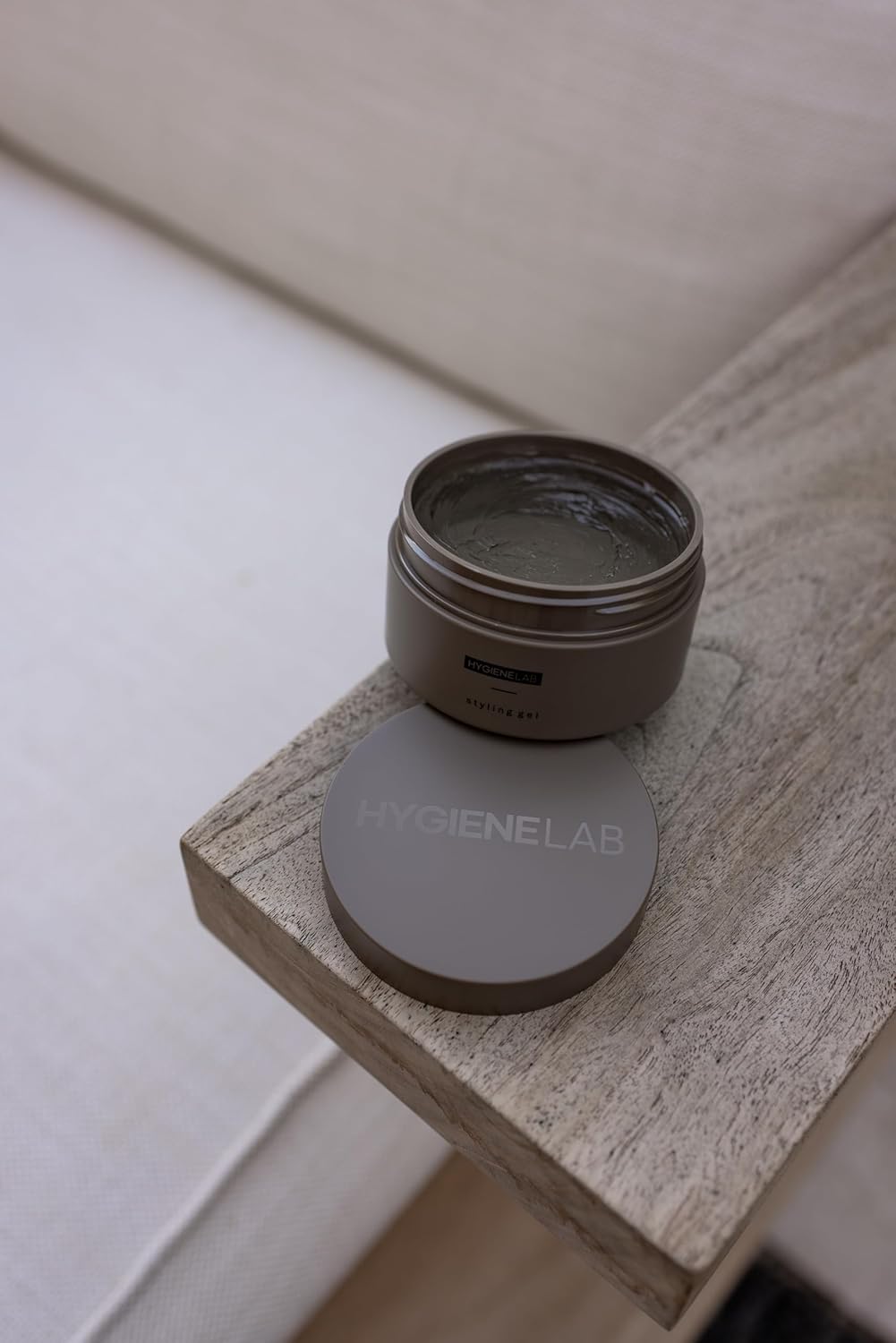 HygieneLab Men's Hair Gel - EWG Verified, Strong Hold, Matte Finish, Weightless Texture, Sandalwood Scent, Non-Toxic Clean Formula, Suitable for All Hair Types