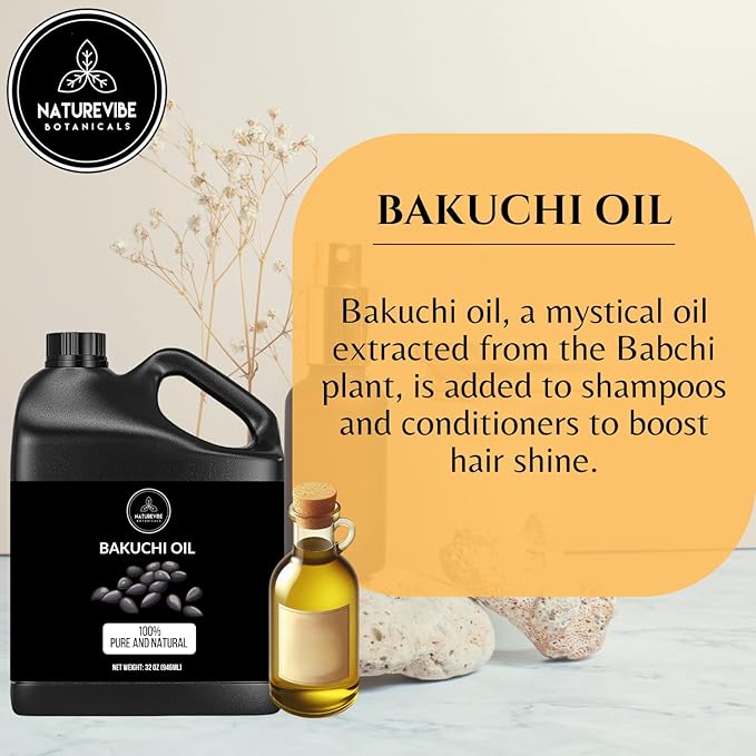 Naturevibe Botanicals Bakuchi (Babchi) Oil 32 Ounces | 100% Pure and Natural | Great for Skin Care and Hair Care