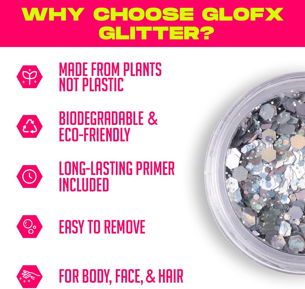 Blue Biodegradable Glitter Makeup | Plant Based, Eco Friendly, Hair Glitter, Face Glitter or Body Glitter | Cosplay EDM Music Festival and Rave Makeup Accessory | 5 Grams of Chunky Glitter