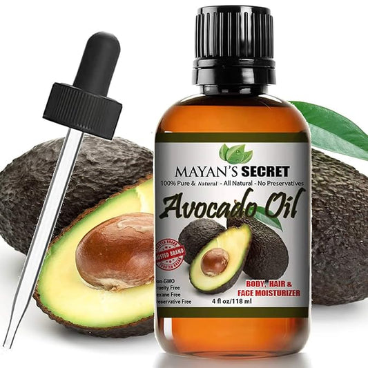 Mayan's Secret - Avocado Oil For Hair and Skin - Natural Dry Skin Face Moisturizer - Collagen Boosting for Aging Skin Combat Fine Lines and Wrinkles