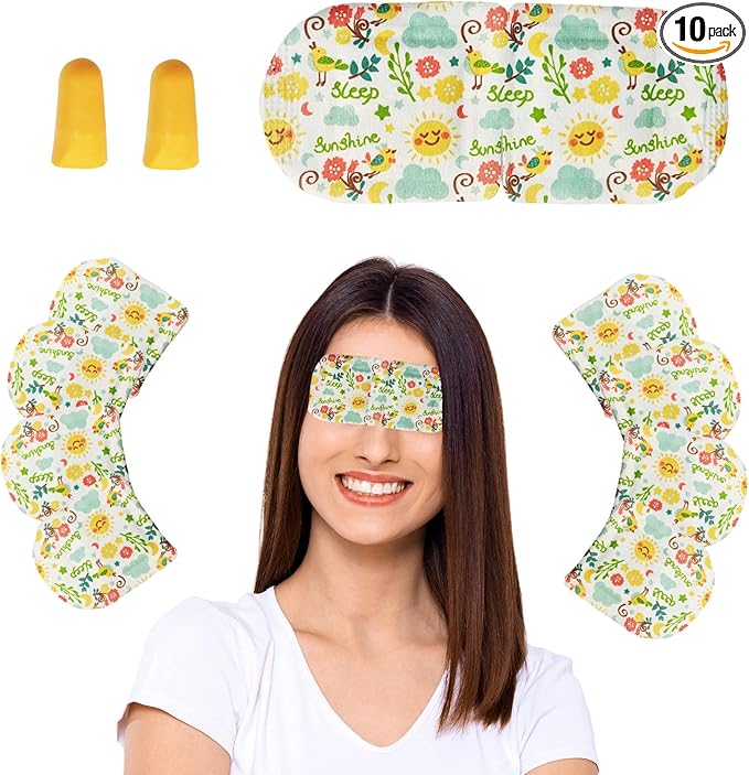 10 Packs of steam Eye Masks, Disposable Heated Eye Masks, Quickly Relieve Eye Fatigue, Suitable for Swollen Eyes, Sleep, Travel Necessities and Women's Relaxation Gifts, Tasteless