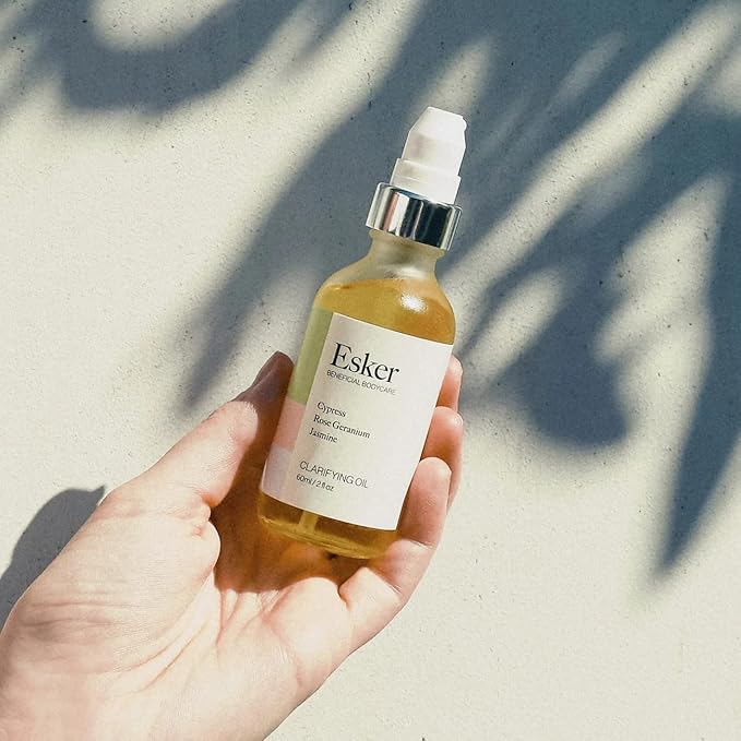 ESKER - Scent-Free Clarifying Body Oil For Sensitive Skin | Vegan, Cruelty-Free, Clean Beauty (4 fl oz | 120 ml)