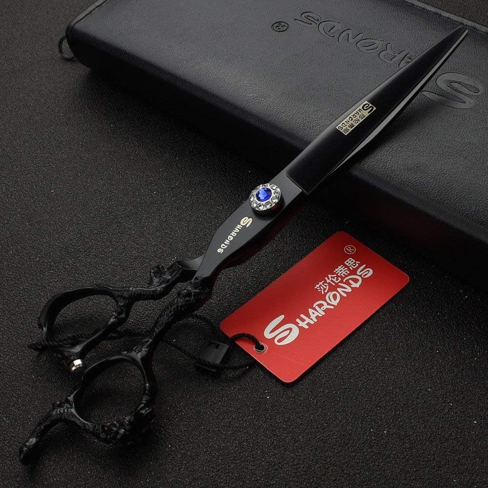 7 inch salon personalized scissors 19 cm cool black salon hair styling hair scissors stainless steel hair tools