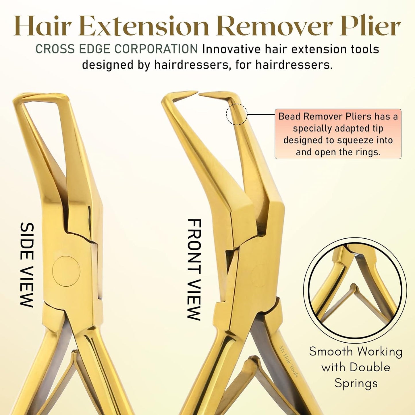 Hair Extension Tools Kit – Micro Beads Remover & Crimping Pliers, Hair Loop Tool with Extra Wires, Quick Parting Tool & Mini Scissor in Soft Case for I-Tip, Sew in & Microlink Extensions