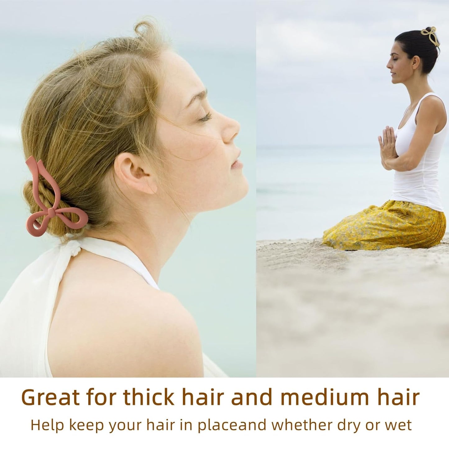 Hair Claw Clips with Rhinestone Hair Jaw Clips Hair Clips for Women and Girls, Strong Hold Tortoise Banana Hair Clips for Thick Hair 4 pcs