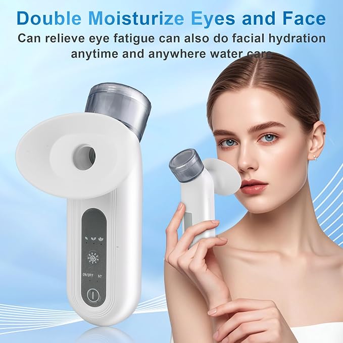 Portable Eye Mist Steamer for Dry Eye Relief, Heated Eye Masks, Portable Eye Steam Sprayer, Mini Eye Hydrating Soothing Sprayer for Moisturizing & Cleaning