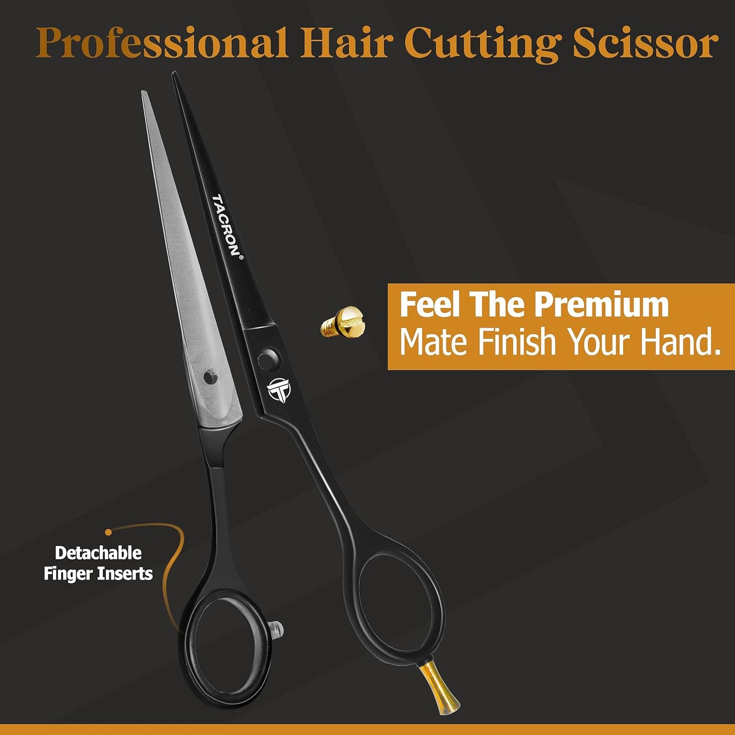 Professional Hair Scissors 6.5 Inch - Premium High Carbon Stainless Steel - Ergonomic Design Ultra Sharp Hair cutting Scissors Blades - Barber Salon Hair Shears for Haircut Scissors