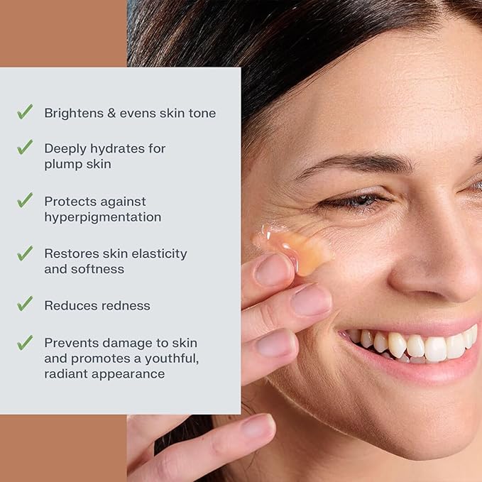 The Earthling Co. Antioxidant Serum for Daily Use - Brightens, Evens Skin Tone and Reduces Dark Spots with Vitamin C and Hyaluronic Acid - Gentle Hydrating Serum for Sensitive Skin, 1.0 fl oz