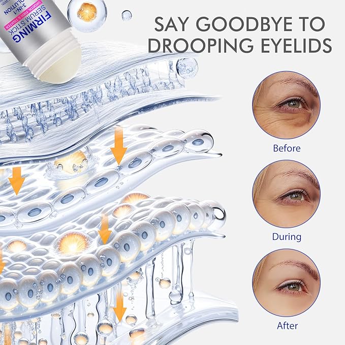 Advanced Retinol Firming Serum Stick, 3-in-1 Retinol Face Stick, Smooth,Tighten and Firm Face, Neck & Jawline, Reduces Wrinkles, Nourishing Anti Aging Repair Cream for All Skin Types,1.0 OZ