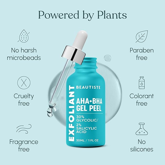 30 DAY MIRACLE AHA 30% + BHA 2% Peeling Solution - Clinical Strength Liquid Exfoliant for Dark Spots, Blackheads & Clogged Pores - Resurfacing Salicylic Acid Serum & Chemical Peel for Face