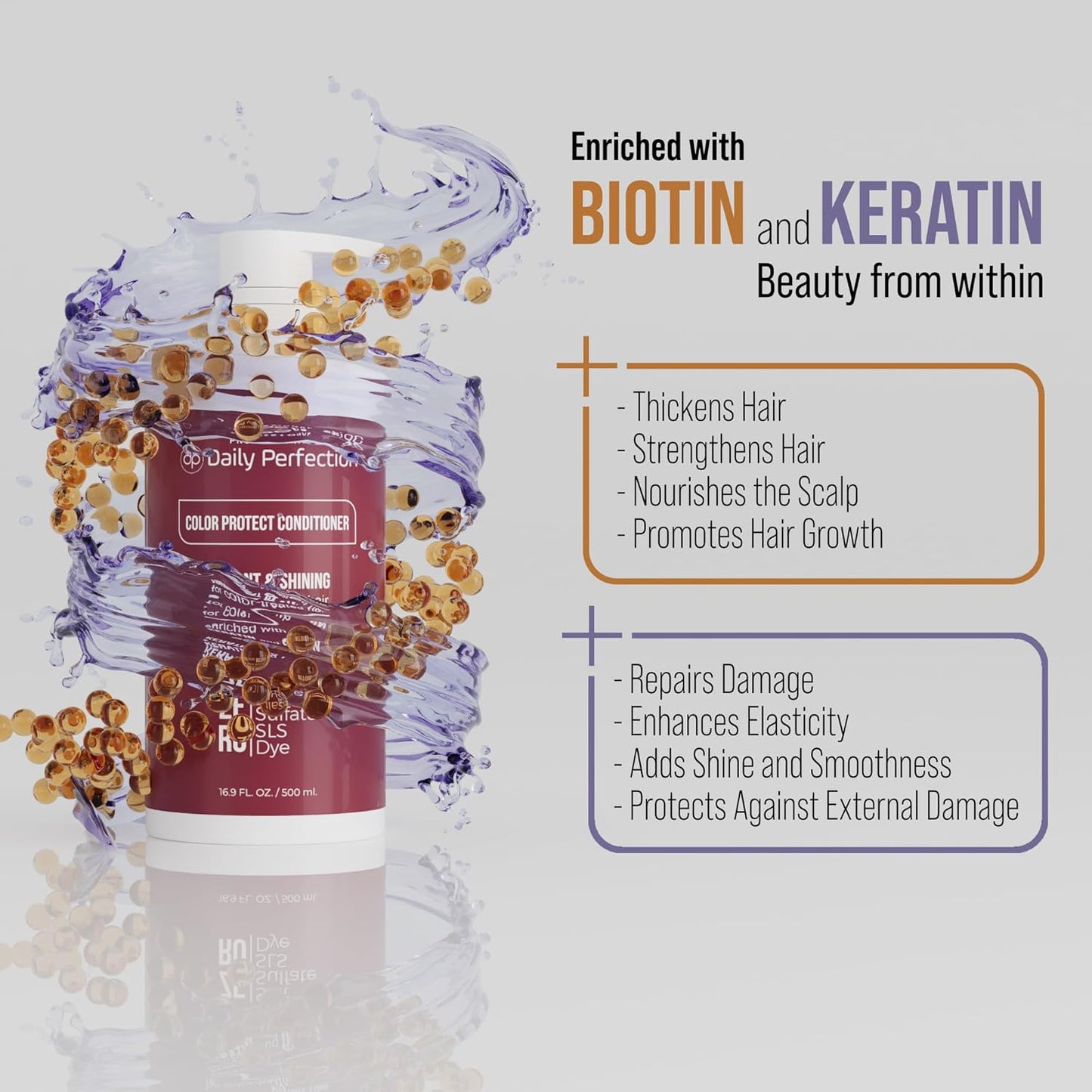 (dp) Color Protect Conditioner – Maintain & Enhance Color-Treated Hair – Clean + Salon-Grade Formula with Biotin & Keratin