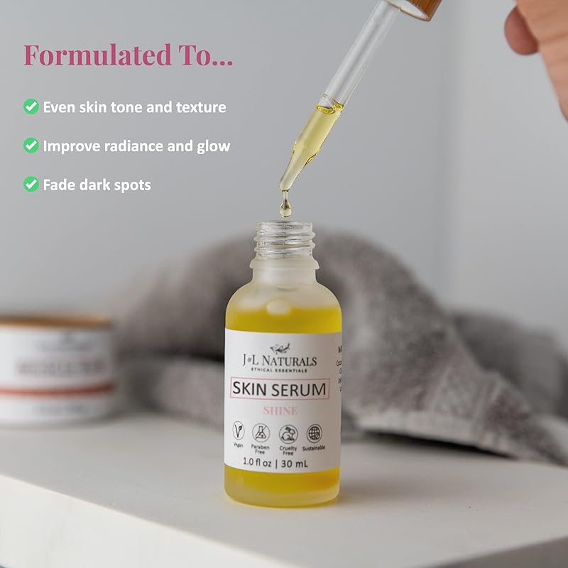 J&L Naturals | Face & Body Oil for Oily, Sensitive, Dry, Combination, Mature, & Dull Skin Types | With Jojoba Oil, Grapeseed Oil, Sunflower Oil, & More (1 Fl Oz (Pack of 5), Variety)