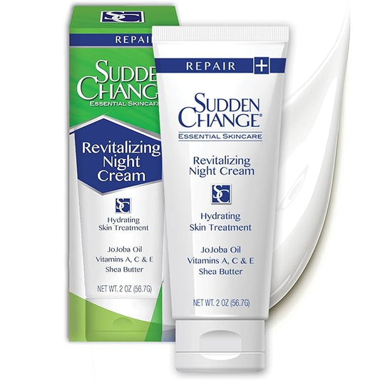 Sudden Change Revitalizing Night Cream - Face Lotion For Deep Wrinkles - Clinically Proven & Recommended By Professionals - Collagen & Elastin Booster - Reduce Fine Lines & Wrinkles In 2 Weeks, 2 Oz