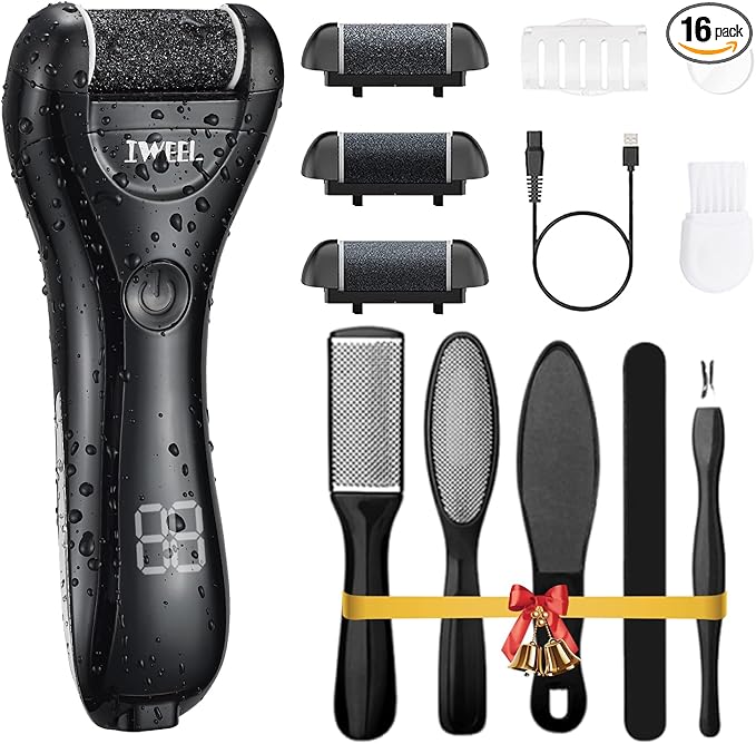 Electric Foot Callus Remover, Rechargeable Portable Electronic Foot File Pedicure Kit, Electric Callus Remover for Feet, Pedicure Tools, Foot Scrubber File, Professional Foot Care for Dead Skin