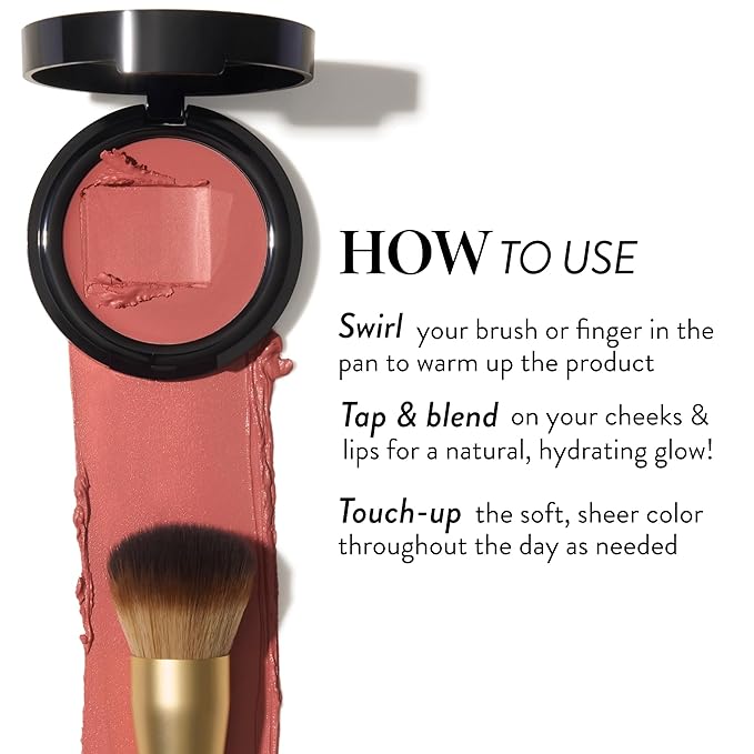 LAURA GELLER NEW YORK The Wonder Balm Starter Kit - The Wonder Balm & Brush - Rosy Refresh - Hydrating Weightless Beauty Balm for Face & Lips