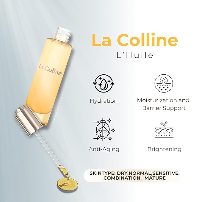 NativAge L’Huile Facial Oil - Squalane & Argan Oil for Gua Sha, Dermaplaning, and Hydration, Swiss-Made for All Skin Types, Non-Comedogenic