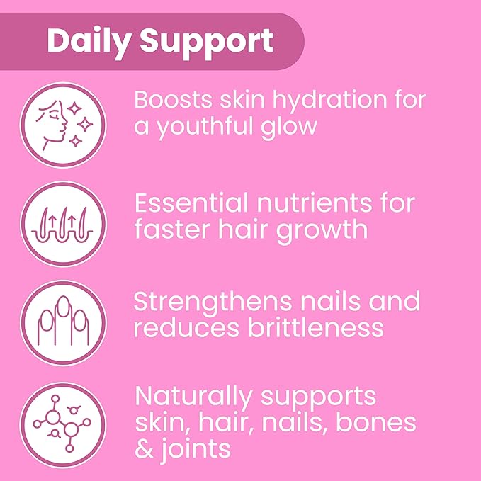 Sanar Naturals Biotin Collagen Pills - Hair Skin and Nails Vitamins, Boost Hair Growth - Hydrolyzed Collagen Peptides for Women & Men, Biotin Supplement with Vitamin C, 150 Capsules