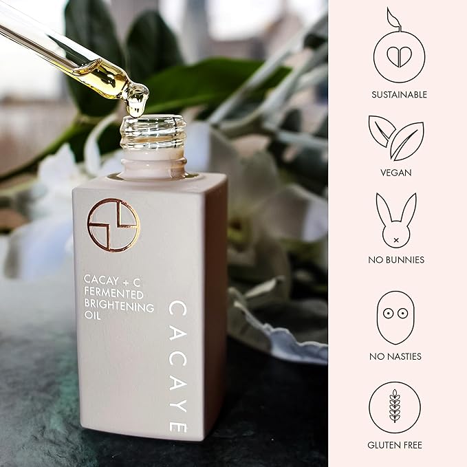 CACAYE Vitamin C Oil for Face, 1 ounce - Gentle, Brightening Facial Oils - Firming, Hydrating, Smoothing - Anti Aging Facial Oil Moisturizer for Wrinkles, Fine Lines, and All Skin Types