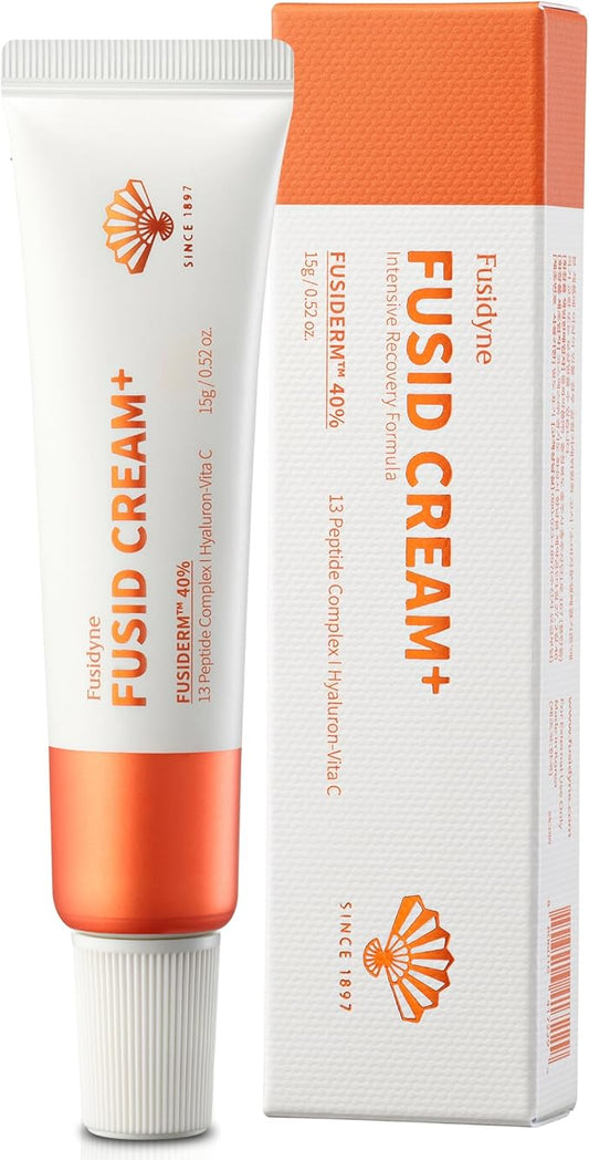 Fusid Cream Plus (0.5oz) - Moisturizer Face Cream for Daily Hydration, Even Skin Tone Travel Essentials Korean Moisturizer for Face with Fusiderm, Peptides, Vitamin C